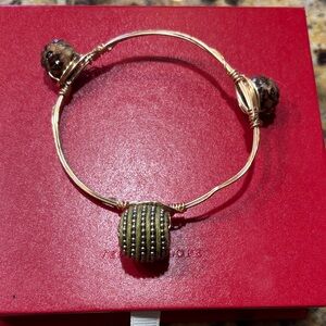 Elegant Gold and Brown Beaded Bracelet